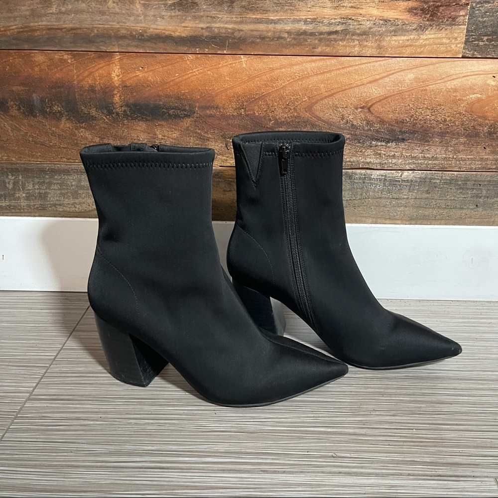 JEFFREY CAMPBELL Siren Booties In Black Neoprene Fall size 7.5